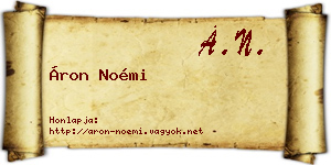 Áron Noémi névjegykártya